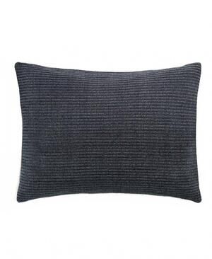 NEW MARTHA STEWART COLLECTION chenille sherpa king sham pillow in charcoal